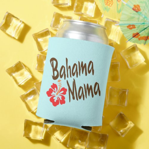 Bahama Mama with hibiscus flower Can Cooler