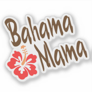 Bahama Mama with Hibiscus Flower Sticker