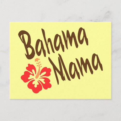Bahama Mama with hibiscus Postcard