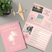 Bahamas 21ST Birthday Pink Passport