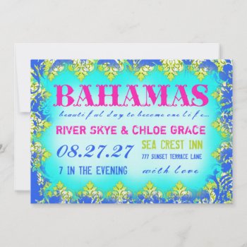 Bahamas 2 Destination Invite by 2TICKETS2PARADISE at Zazzle