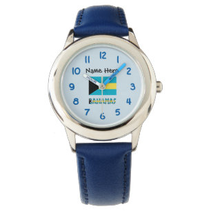 Bahamas and Bahaman Flag Personalized Watch