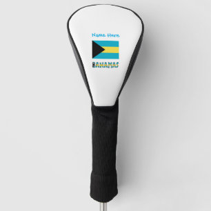 Bahamas and Bahamian Flag Blue Personalization Golf Head Cover