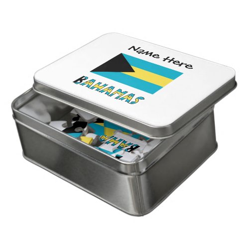 Bahamas and Bahamian Flag Personalized  Jigsaw Puzzle