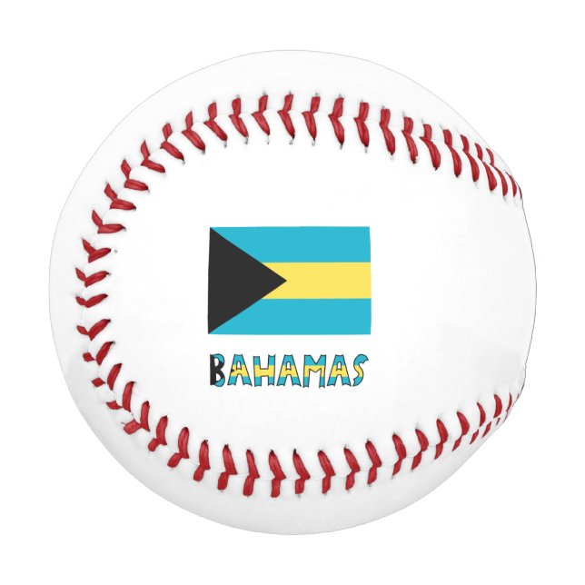 Bahamas and Bahamian Flag with Your Name Baseball (Front Left)