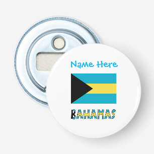 Bahamas Bahaman Flag Blue Personalization Bottle Opener