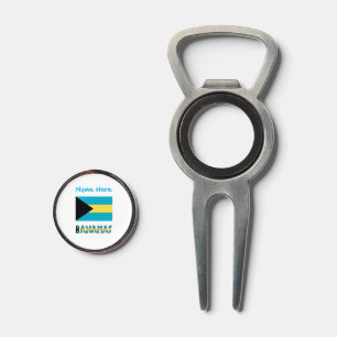 Bahamas Bahaman Flag Blue Personalization Divot Tool