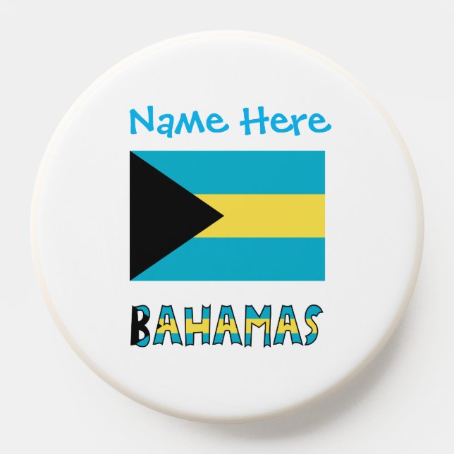 Bahamas Bahaman Flag Blue Personalization  PopSocket (Popsocket)