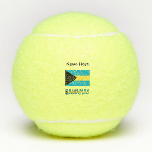 Bahamas Bahaman Flag Personalized Name Tennis Balls