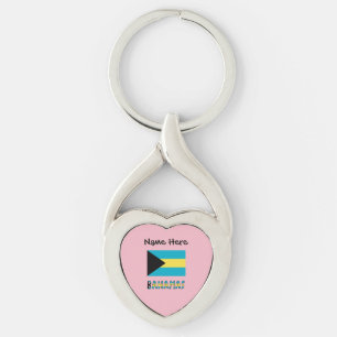 Bahamas Bahamian Flag Keychain