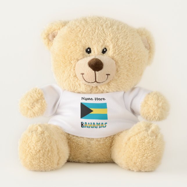 Bahamas Bahamian Flag  Teddy Bear (Front)