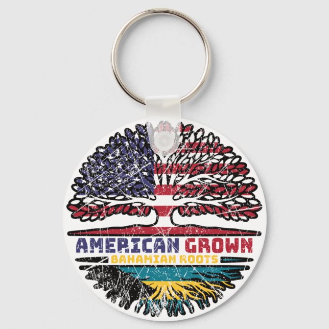 Bahamas Bahamian US American USA United States Keychain (Front)