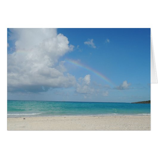 Bahamas Beach and Rainbow Cards (Front Horizontal)
