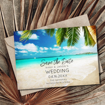 Bahamas Beach Destination Wedding  Save The Date by stylelily at Zazzle