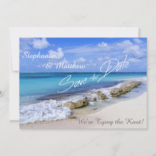 Bahamas Beach Wedding Save the Date