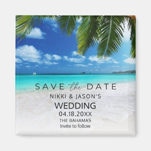 Bahamas Beach Wedding Save the Date