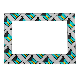 Bahamas Brush Flag Magnetic Photo Frame