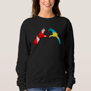 Bahamas Canada Flag Bahamians Canadian Heart 1 Sweatshirt