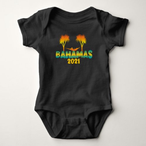 Bahamas Caribbean Summer Vacation Matching  Baby Bodysuit
