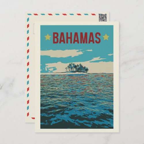 Bahamas Carribean typical landscape Postcard