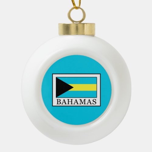 Bahamas Ceramic Ball Christmas Ornament