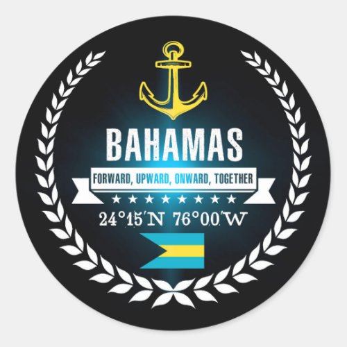 Bahamas Classic Round Sticker