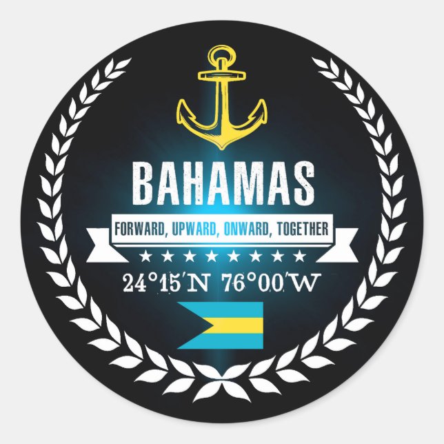 Bahamas Classic Round Sticker (Front)