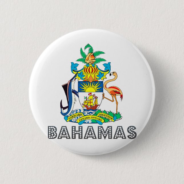 Bahamas Coat of Arms Button (Front)