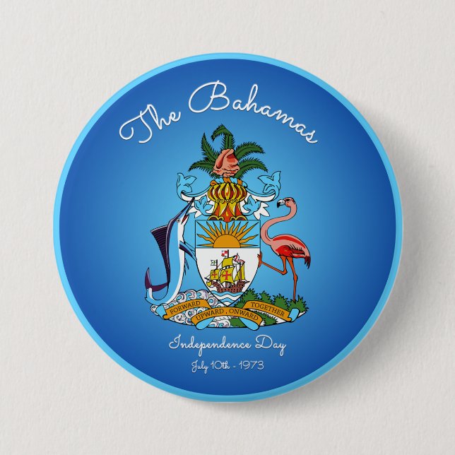Bahamas Coat of Arms Button (Front)