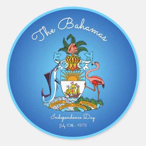 Bahamas Coat of Arms Classic Round Sticker