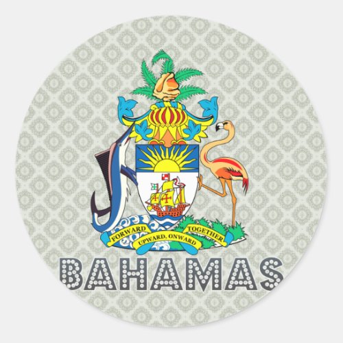 Bahamas Coat of Arms Classic Round Sticker