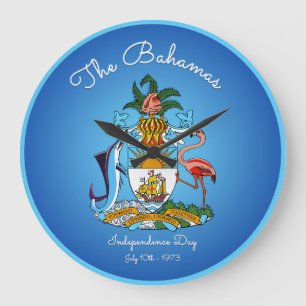 Bahamas Coat of Arms Large Clock
