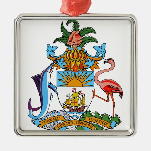 Bahamas Coat of Arms Metal Ornament