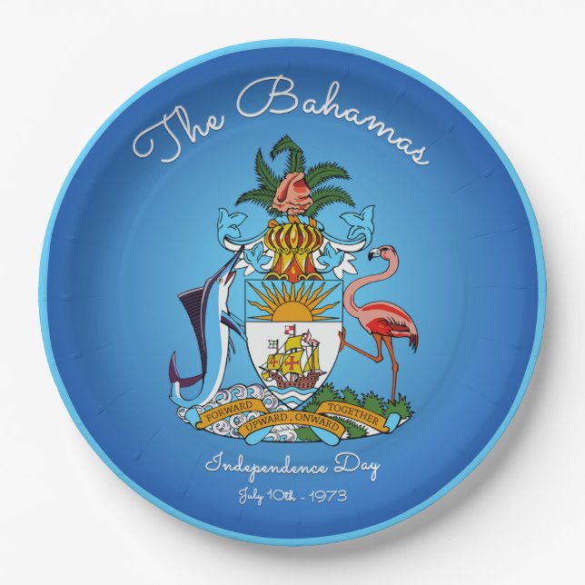 Bahamas Coat of Arms Paper Plates (Front)