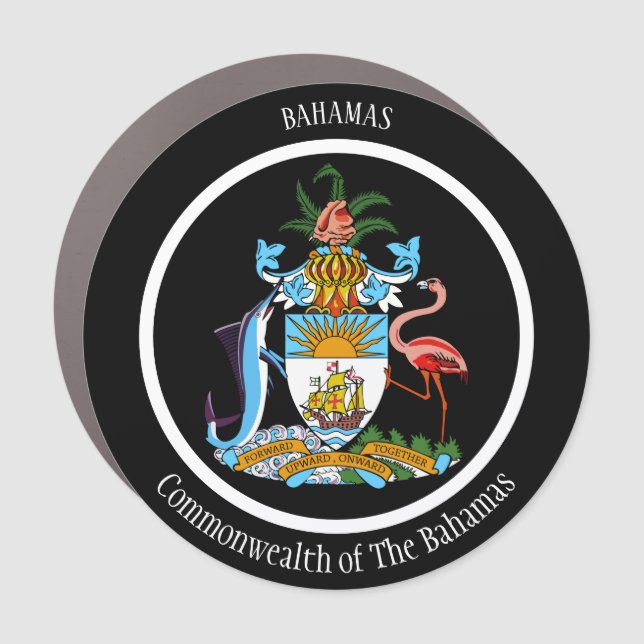Bahamas Coat of Arms Patriotic Car Magnet (Front)