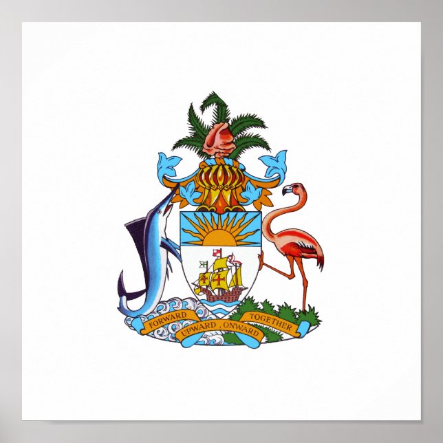 Bahamas Coat of Arms Poster (Front)
