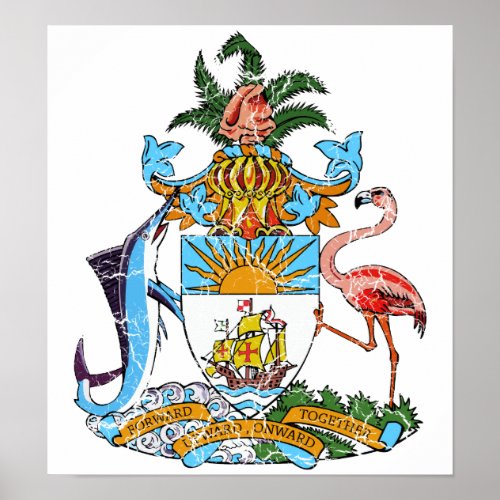 Bahamas Coat Of Arms Poster