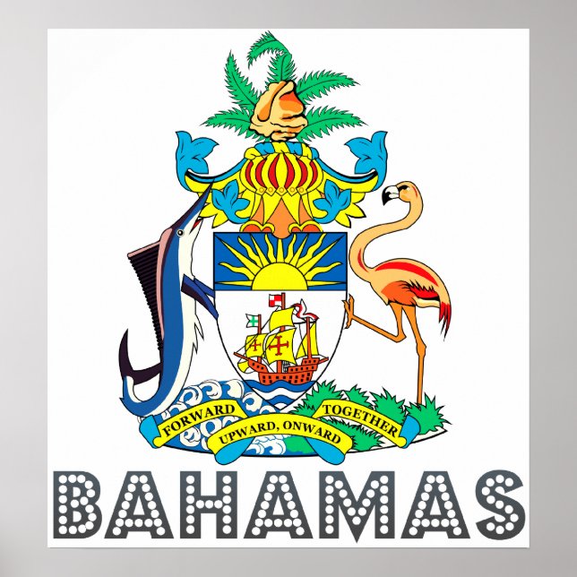 Bahamas Coat of Arms Poster (Front)