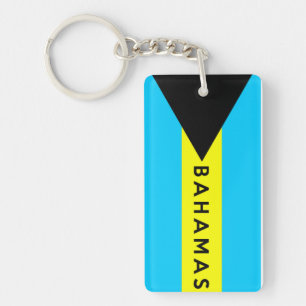 bahamas country flag symbol name text keychain