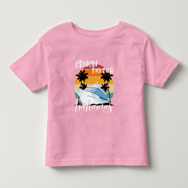 Bahamas Cruise sea 2025 Family Friend Group Travel Toddler T-shirt (Front)