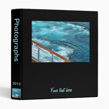 Bahamas Cruise - Turquoise Wake 3 Ring Binder by NancyTrippPhotoGifts at Zazzle