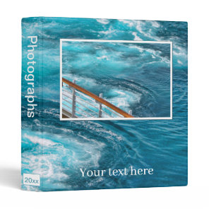 Bahamas Cruise - Turquoise Wake - Caribbean Sea 3 Ring Binder