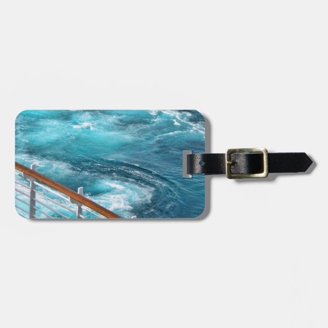 Bahamas Cruise - Turquoise Wake Luggage Tag (Front Horizontal)