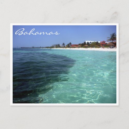 bahamas crystal waters postcard