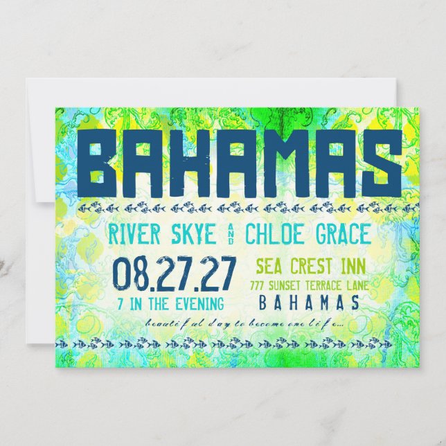 BAHAMAS Destination Invite Basic Paper (Front)