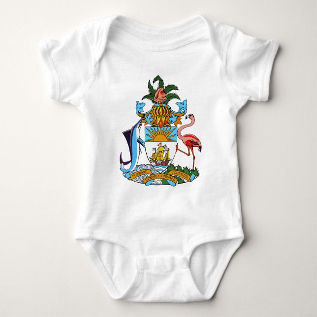 bahamas emblem baby bodysuit (Front)