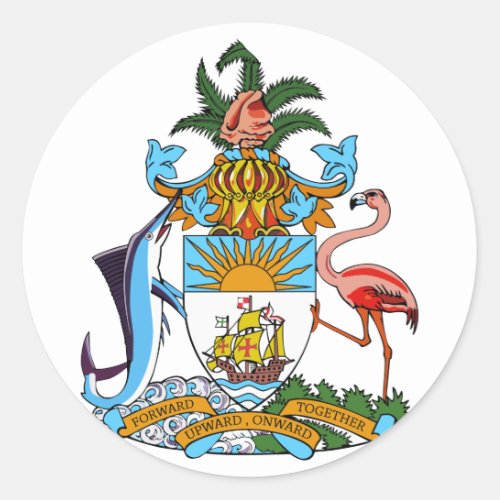 bahamas emblem classic round sticker