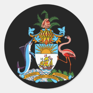 bahamas emblem classic round sticker