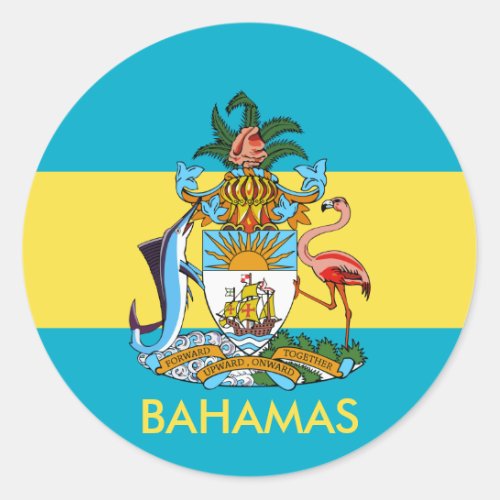 bahamas emblem classic round sticker