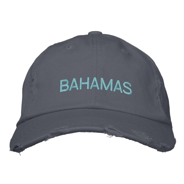 BAHAMAS EMBROIDERED BASEBALL HAT (Front)